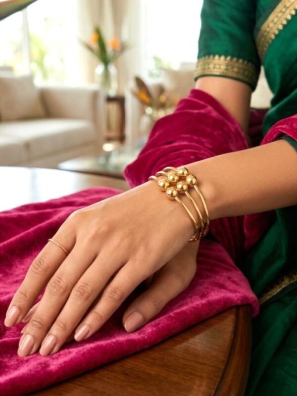 Triple-layer beaded bracelet