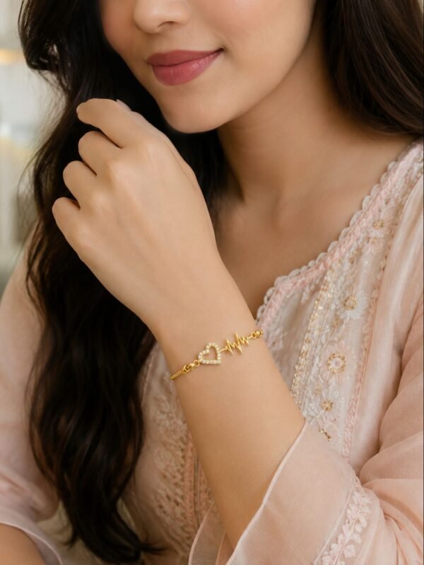 Heartbeat adjustable bracelet